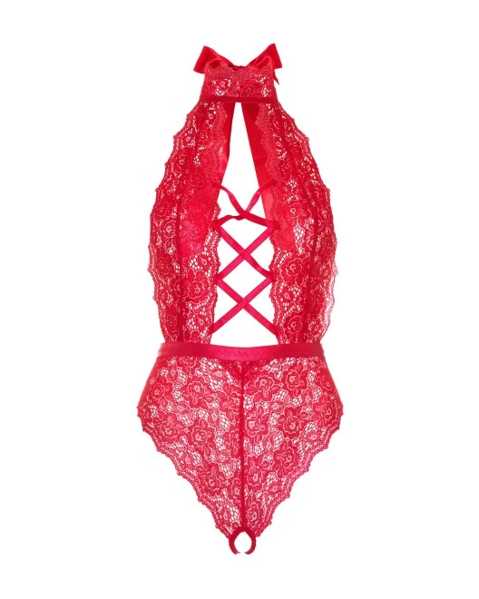 Body Ouvert En Dentelle Rouge - Leg Avenue 5 Body Ouvert En Dentelle Rouge - Leg Avenue – Image 3