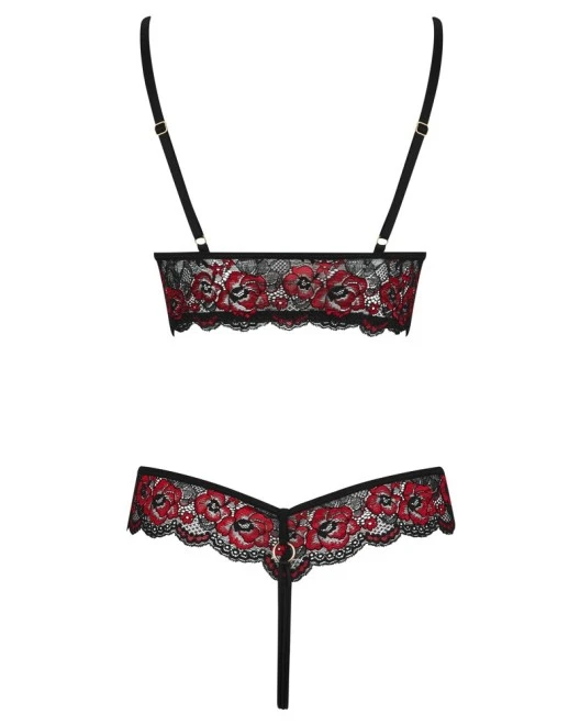 Cottelli Collection Body String Ouvert Dentelle Rouge Et Noire – Cottelli 7 Cottelli Collection Body String Ouvert Dentelle Rouge Et Noire – Cottelli – Image 5
