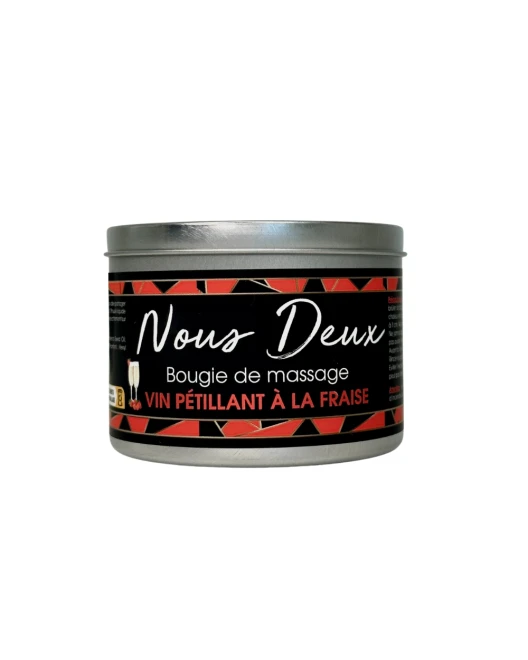 Bougie De Massage Sensuel ‘Vin Pétillant à La Fraise’ 120g – Nous Deux 4 Bougie De Massage Sensuel ‘Vin Pétillant à La Fraise’ 120g – Nous Deux – Image 2