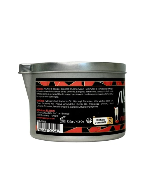 Bougie De Massage Sensuel ‘Vin Pétillant à La Fraise’ 120g – Nous Deux 5 Bougie De Massage Sensuel ‘Vin Pétillant à La Fraise’ 120g – Nous Deux – Image 3