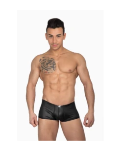 Boxer Anatomique Noir Brillant - Eros Veneziani