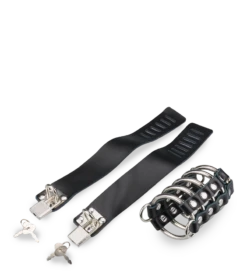 Cage De Chasteté Cuir Pour Pénis -Magasin De Jouets Sexuels cage de chastete cuir pour penis 6