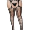 Collants Ouverts Multi-Résilles Courbes Généreuses – Leg Avenue -Magasin De Jouets Sexuels collant effet porte jarretelle