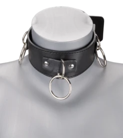 Collier Cuir BDSM 3 Anneaux + Laisse 9 Collier Cuir BDSM 3 Anneaux + Laisse -Magasin De Jouets Sexuels collier cuir bdsm 3 anneaux laisse 4