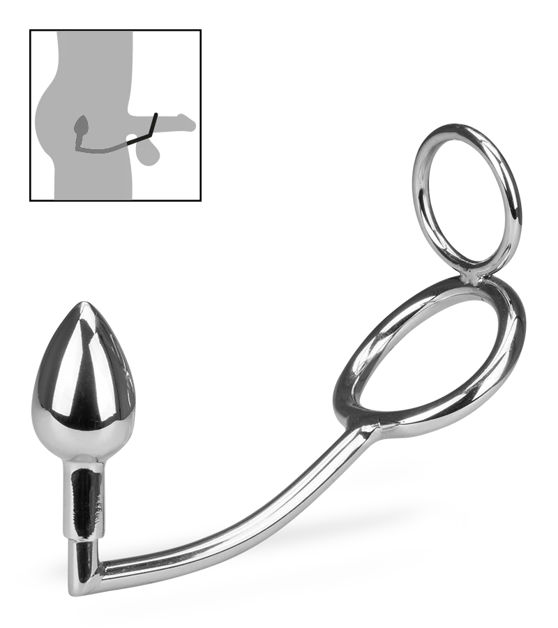 Crochet Anal Avec Double Anneaux Cockring Captain 3 Crochet Anal Avec Double Anneaux Cockring Captain