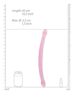 Double Gode Crystal RealRock 42 X 3.5cm Rose -Magasin De Jouets Sexuels double gode crystal realrock 42 x 35cm rose 2