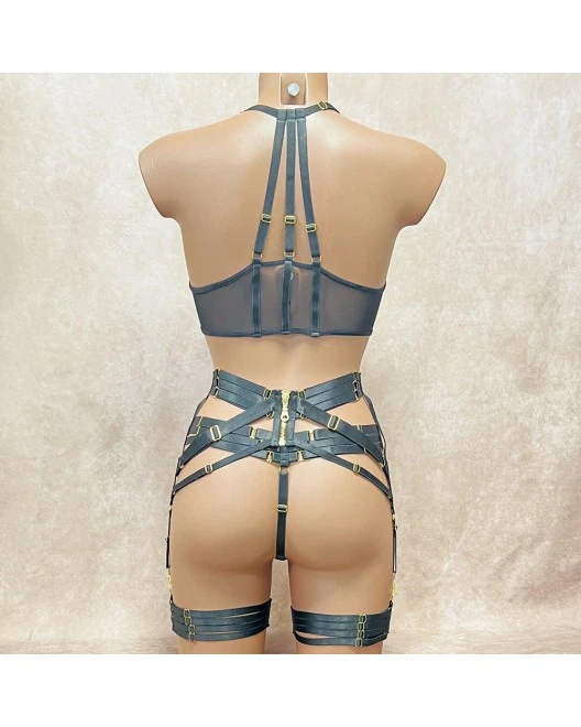 Ensemble 3 Pièces Soutien-gorge, Porte-jarretelles Et String Assorti 5 Ensemble 3 Pièces Soutien-gorge, Porte-jarretelles Et String Assorti – Image 3