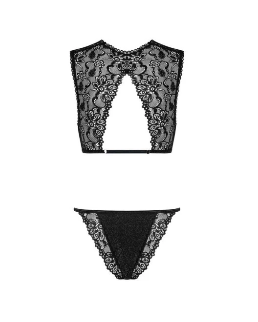 Ensemble Soutien-Gorge Et Culotte En Dentelle Et Paillettes - Obsessive 5 Ensemble Soutien-Gorge Et Culotte En Dentelle Et Paillettes - Obsessive – Image 3