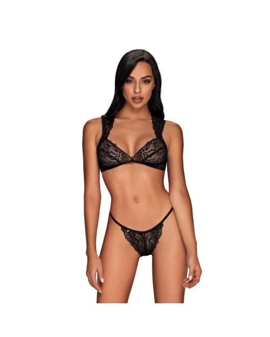 Ensemble Soutien-Gorge Et Culotte En Dentelle Et Paillettes - Obsessive 3 Ensemble Soutien-Gorge Et Culotte En Dentelle Et Paillettes - Obsessive