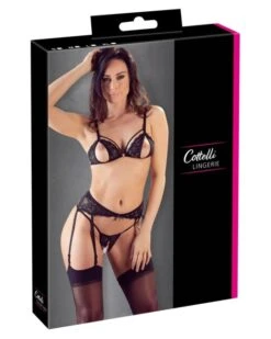 Ensemble Soutien-gorge Et String Ouverts, Porte-jarretelles - Cottelli Collection -Magasin De Jouets Sexuels ensemble soutien gorge string ouverts et porte jarretelles cottelli collection 4