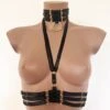 Ensemble Top Harnais Et Collier Ras-De-Cou En Brides Extensibles -Magasin De Jouets Sexuels ensemble top harnais collier ras de cou brides extensibles