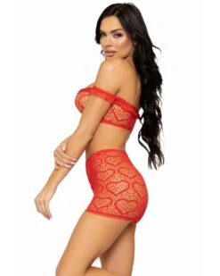 Ensemble Top, String Et Jupe Mini Cœurs – Leg Avenue -Magasin De Jouets Sexuels ensemble top string et jupe mini coeurs leg avenue 5