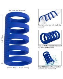 Gaine De Pénis 5 Cockrings Xtreme Cage Admiral 9cm -Magasin De Jouets Sexuels gaine de penis 5 cockrings xtreme cage admiral 9cm 2