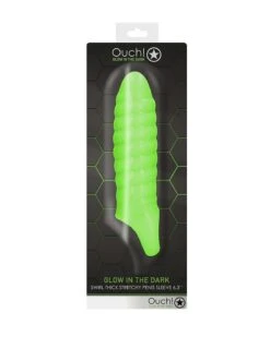 Gaine De Pénis Phosphorescente Swirl Thick Glow 12 X 4cm -Magasin De Jouets Sexuels gaine de penis phosphorescente swirl thick glow 12 x 4cm 1