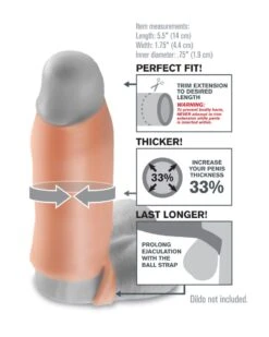 Fantasy X-tensions Gaine De Pénis Real Feel 14 X 3.2cm -Magasin De Jouets Sexuels gaine de penis real feel 14 x 32cm 1