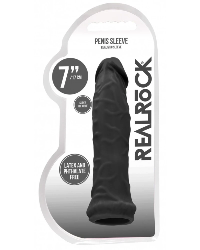 Gaine De Pénis Realrock 16 X 4cm Noire 4 Gaine De Pénis Realrock 16 X 4cm Noire – Image 2