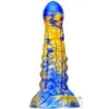 Gode Fantasy Ninja 16 X 5.2cm Bleu-Doré 2 Gode Fantasy Ninja 16 X 5.2cm Bleu-Doré -Magasin De Jouets Sexuels gode fantasy ninja 16 x 52cm bleu dore