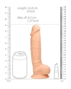 Gode Réaliste Realrock Ventouse 18 X 4.5 Cm -Magasin De Jouets Sexuels gode realiste realrock ventouse 18 x 45 cm 3