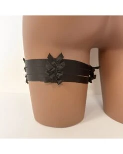 Jarretière Sexy Élastique Avec Nœuds Satin -Magasin De Jouets Sexuels jarretiere sexy elastique noeuds satin 1