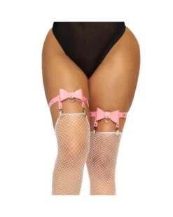 Jarretières En Cuir Nœud Papillon – Leg Avenue -Magasin De Jouets Sexuels jarretieres en cuir noeud papillon leg avenue 2