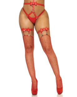 Jarretières En Cuir Nœud Papillon – Leg Avenue -Magasin De Jouets Sexuels jarretieres en cuir noeud papillon leg avenue 4