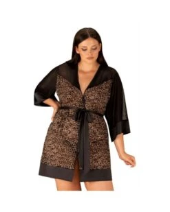 Kimono En Tulle Imprimé Léopard ‘Allunes’ – Obsessive -Magasin De Jouets Sexuels kimono en tulle imprime leopard allunes obsessive 2