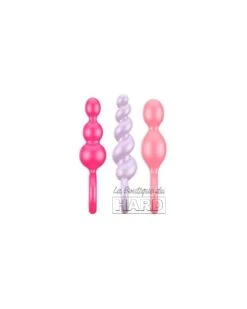 Kit 3 Plugs Silicone Booty Call Satisfyer 9.5 X 2.5cm Roses -Magasin De Jouets Sexuels kit 3 plugs silicone booty call satisfyer 95 x 25cm roses 2