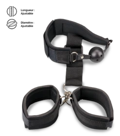 Kit Soumission Gag Ball Et Menottes -Magasin De Jouets Sexuels kit soumission gag ball et menottes 4