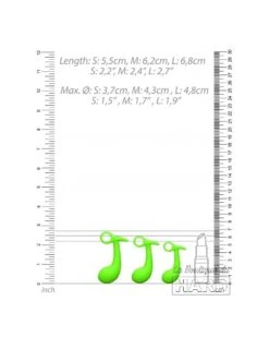 Lot De 3 Plugs Prostatiques Phosphorescents Glow Silicone -Magasin De Jouets Sexuels lot de 3 plugs prostatiques phosphorescents glow silicone 4