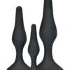 Lot De 3 Plugs Silicone Curvy Noirs -Magasin De Jouets Sexuels lot de 3 plugs silicone curvy noirs