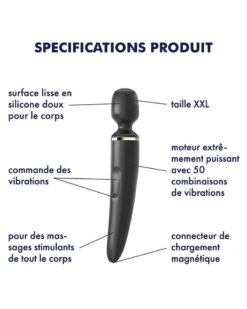 Satisfyer Masseur Wand-er Women Noir - Tête 78mm 12 Satisfyer Masseur Wand-er Women Noir - Tête 78mm -Magasin De Jouets Sexuels masseur wand er women noir tete 78mm 2