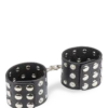Menottes Poignets Cuir Noir Rivets -Magasin De Jouets Sexuels menottes poignets cuir noir rivets 3