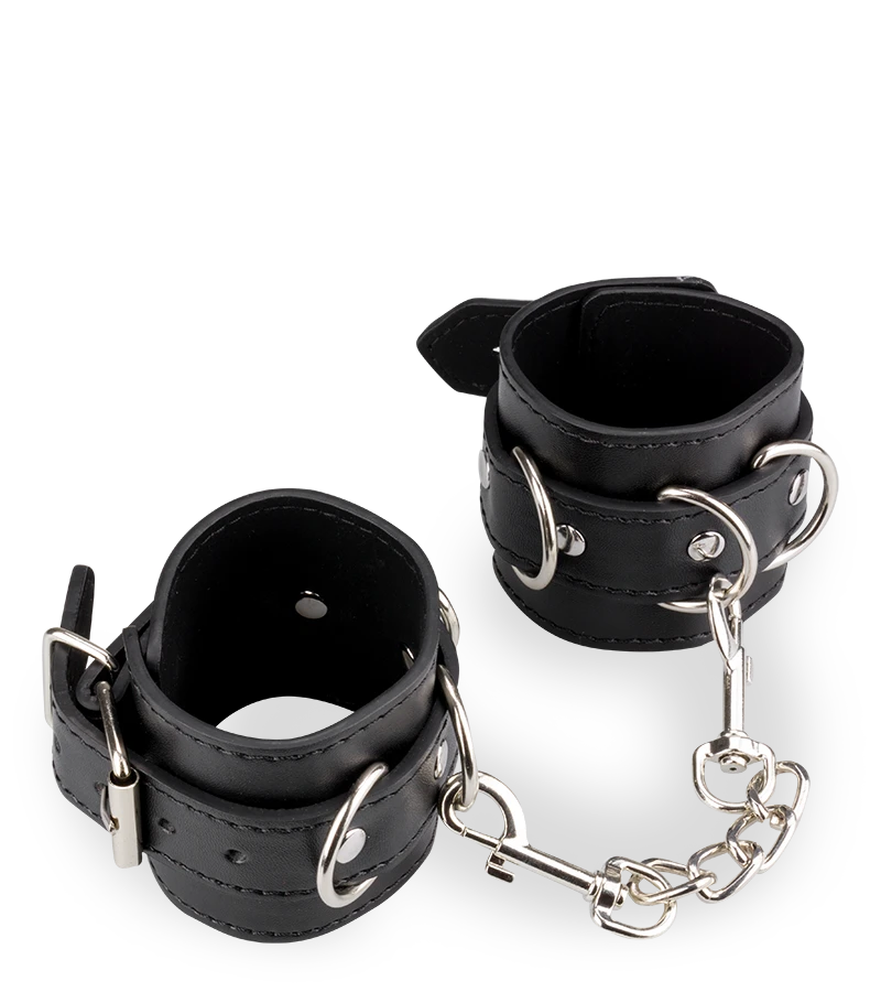Menottes Poignets Similicuir 3 Anneaux 5 Menottes Poignets Similicuir 3 Anneaux – Image 3