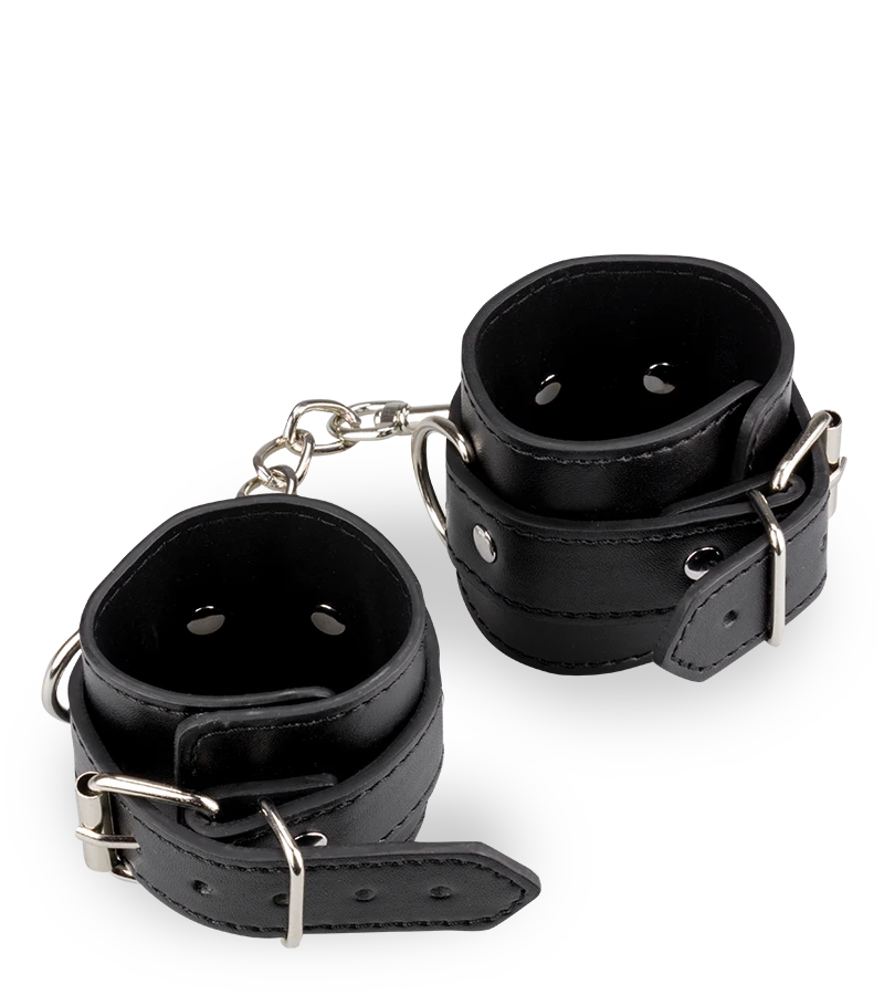 Menottes Poignets Similicuir 3 Anneaux 6 Menottes Poignets Similicuir 3 Anneaux – Image 4