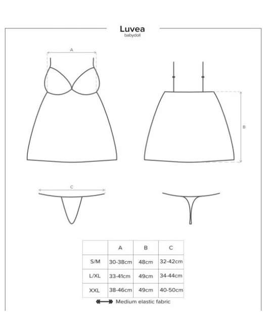 Nuisette Babydoll à Armatures Et String ‘Luvae’ - Obsessive 9 Nuisette Babydoll à Armatures Et String ‘Luvae’ - Obsessive – Image 7