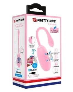 Oeuf Vibrant Connecté Électro Doreen Pretty Love 7 X 3.4cm Rose Clair -Magasin De Jouets Sexuels oeuf vibrant connecte electro doreen pretty love 7 x 34cm rose clair 2