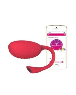 Oeuf Vibrant Fugu ContrÙle à Distance 7 X 3.5 Cm Rouge