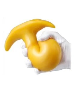 Plug Bean M 13 X 5.5cm Jaune -Magasin De Jouets Sexuels plug bean m 13 x 55cm jaune 2