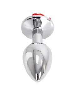Plug Bijou Anal Alu Avec Rose 6 X 2.8 Cm -Magasin De Jouets Sexuels plug bijou anal alu avec rose 6 x 28 cm 3