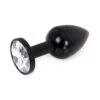 Plug Bijou Anal Alu Gem Light 6 X 2.8 Cm Noir