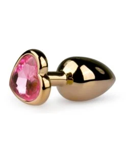 Plug Bijou Or En Coeur - Small 6.3 X 2.6 Cm -Magasin De Jouets Sexuels plug bijou or en coeur small 63 x 26 cm 3