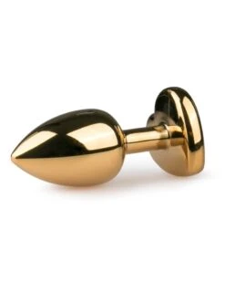 Plug Bijou Or En Coeur - Small 6.3 X 2.6 Cm -Magasin De Jouets Sexuels plug bijou or en coeur small 63 x 26 cm 4