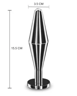 Plug En Métal Massive Steel L 14.5 X 3.8cm -Magasin De Jouets Sexuels plug en metal massive steel l 145 x 38cm 4