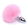 Plug Queue De Lapin Bunny Tail 6 X 2.7 Cm Rose -Magasin De Jouets Sexuels plug queue de lapin bunny tail 6 x 27 cm rose