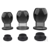 Plug Tunnel Avec Bouchon Hollow Stop Noir Taille 45 Mm -Magasin De Jouets Sexuels plug tunnel avec bouchon hollow stop noir