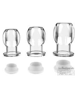 Plug Tunnel Avec Bouchon Hollow Stop Transparent Taille 50 Mm
