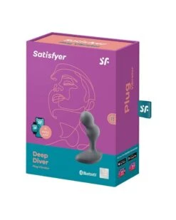 Plug Vibrant Connecté Deep Diver Satisfyer 8 X 3.3cm Noir -Magasin De Jouets Sexuels plug vibrant connecte deep diver satisfyer 8 x 33cm noir 1