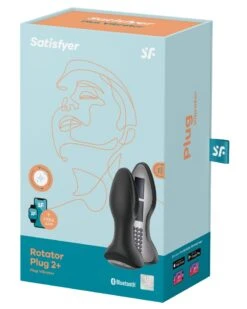 Plug Vibrant Connecté Rotator 2 Satisfyer 10 X 4cm Noir -Magasin De Jouets Sexuels plug vibrant connecte rotator 2 satisfyer 10 x 4cm noir 1
