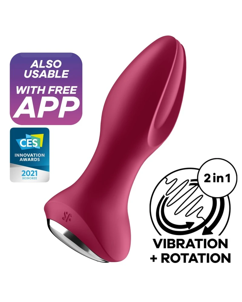 Plug Vibrant Connecté Rotator Plug Satisfyer 10 X 4cm Fuchsia 11 Plug Vibrant Connecté Rotator Plug Satisfyer 10 X 4cm Fuchsia – Image 9