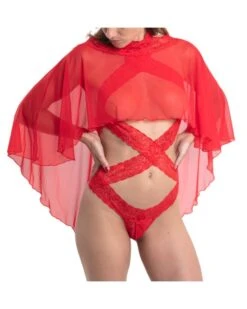 Poncho Tulle Et Dentelle - Collection Exclusive Paradise Boutik -Magasin De Jouets Sexuels poncho tulle et dentelle collection exclusive paradise boutik 2